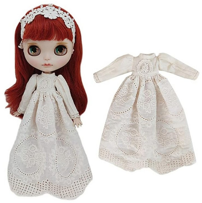 rakulifey 브라이스 옷 아웃핏 옷 드레스 네오 브라이스 의상 베이지 오비츠 24 통용, 1개, 상세페이지 참조