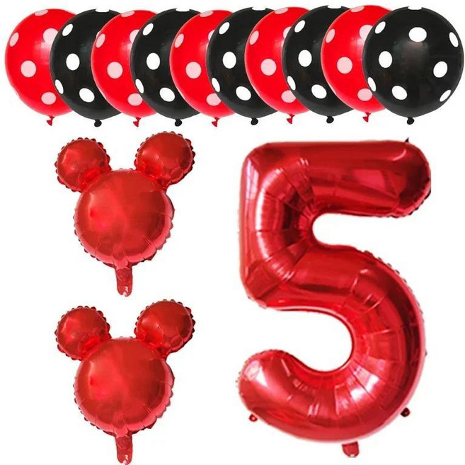 미키 미니 마우스 알루미늄 호일 풍선 생일 파티 장식 에어 글로브, 1. as picture