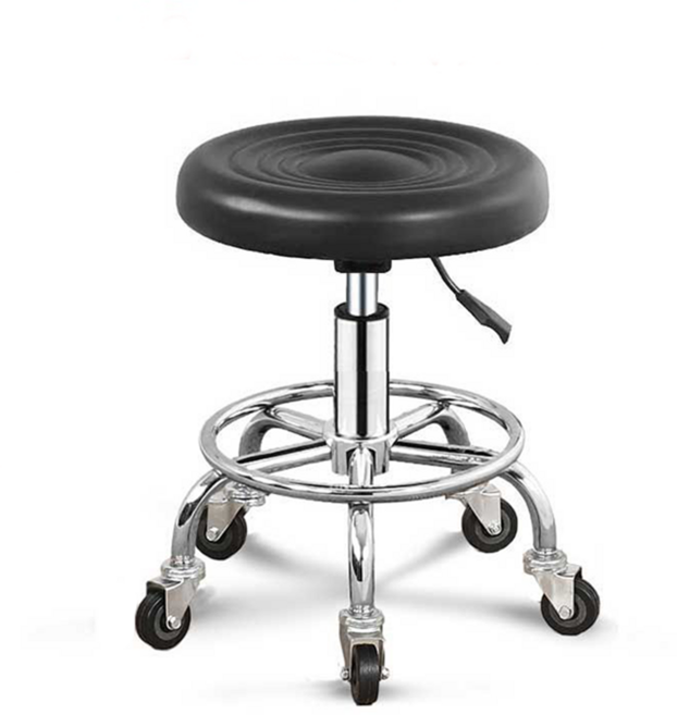 CLORIS滑輪吧檯椅 高彈性舒適坐墊 防水PU皮面 靜音滑輪, 色升降凳, 1件