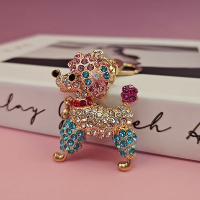 디오카사 귀여운 강아지 푸들키링 가방고리