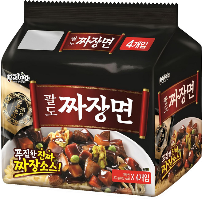 팔도 이연복 면/짬뽕 라면 짜장 203.04g (8개 팩) Paldo Lee Yeonbok Myun/Jjamppong Noodle Soup Jjajang 7.16 Ounce, 8개, 120g