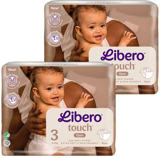 리베로 기저귀 터치 밴드형 3단계 40매 2팩, 80매