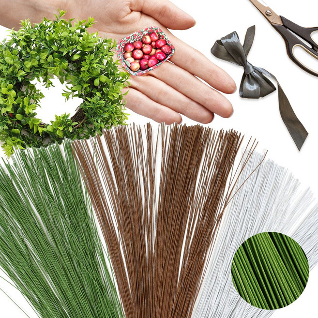 미니를사랑하는사람들 0.5mm 꽃철사(27호) (16시까지 당일발송), 극세꽃철사 초록30개