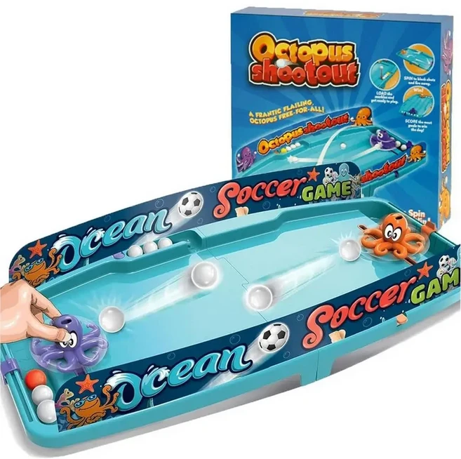 문어 축구 게임 실내 보드 대화 형 테이블 Playset 핀볼 어린이를위한 작은 세트, 01 CHINA, 01 Blue
