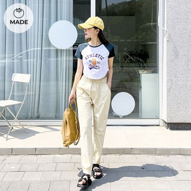 토마토팩토리 여성용 시원한 린넨 데일리 스판 밴딩 팬츠(5color)