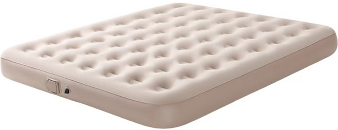 自動充氣床 絨面 附枕頭*3 多尺寸可選, 米色【雙人】