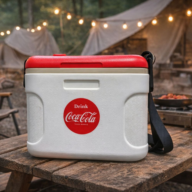 코카콜라 하드쿨러 8L 캠핑 아이스박스 휴대용 보냉 쿨러백 피크닉 낚시, 레드