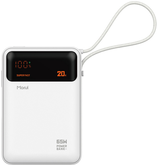 모루이 65W 대용량 보조배터리 MT-65 20000mAh, 화이트