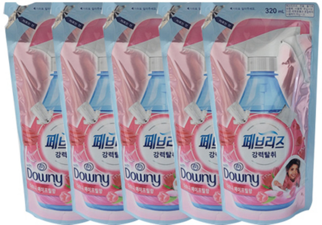 페브리즈 섬유탈취제 다우니에이프릴향 리필, 320ml, 5개