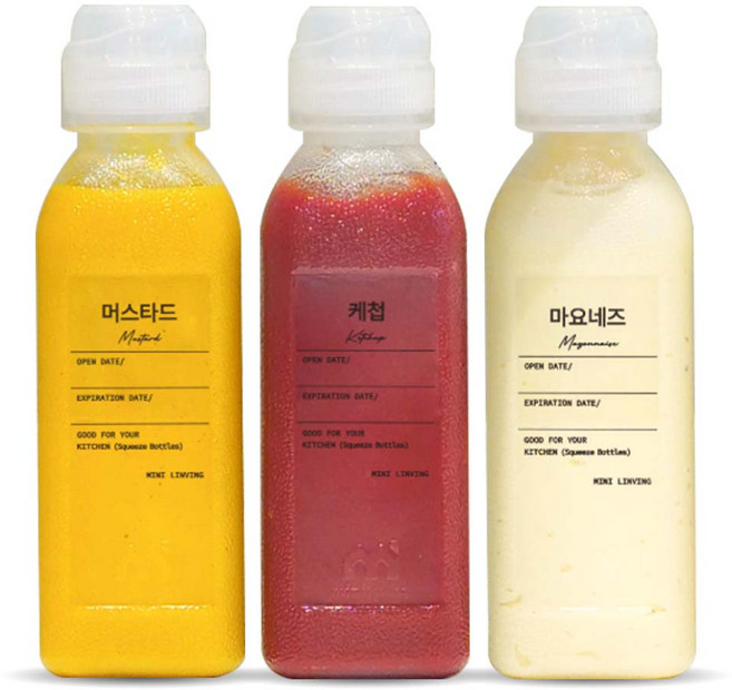 [1+1] 젖병소재 흐르지 않는 소스통 300ml+300ml 열탕소독, 2개, 500ml
