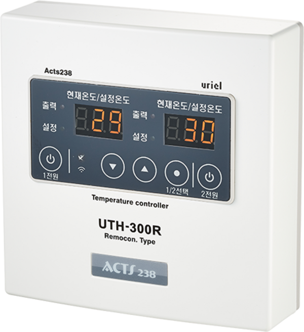 우리엘전자 UTH-300R 2난방 (리모컨포함) 6Kw 온도조절기 전기난방 필름난방 조절기