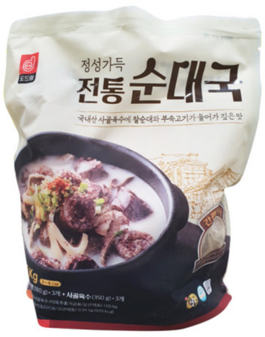 도드람 정성가득 전통 순대국 1 590g 3인분(냉장배송), 1.59kg, 1개