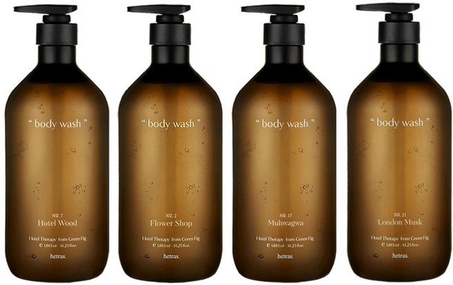 Hetras 韓國療癒沐浴乳 1013ml 大容量飯店木質香 Hotel Therapy, 1個, 沐浴乳,17 Muhwagwa 無花果, 1.013L