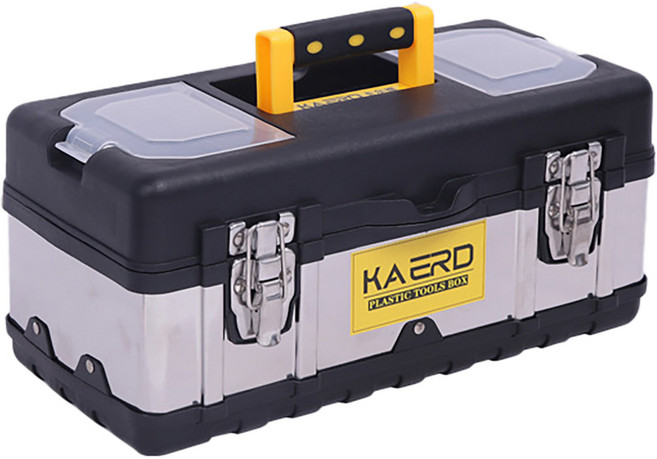 툴마스타 절대안깨지는 강력 하드 공구박스 공구함, 블랙, 1개