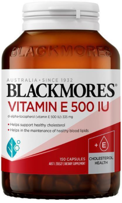 호주 Blackmores 블랙모어스 비타민E 500IU 콜레스테롤 헬스 150정 1팩, 1개