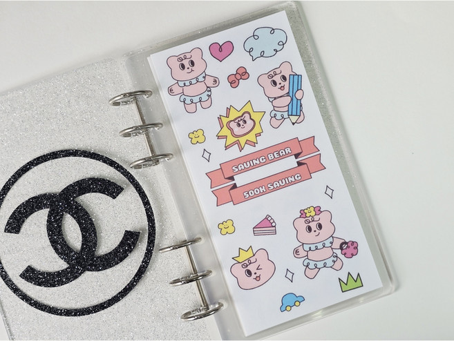 A6 세이빙베어 50만원 저축 현금 속지