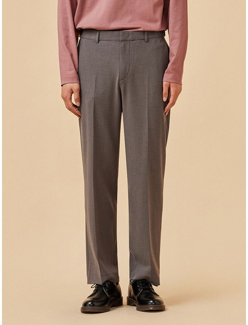 자주 다크 브라운 남 세미 와이드핏 슬랙스 J322402012