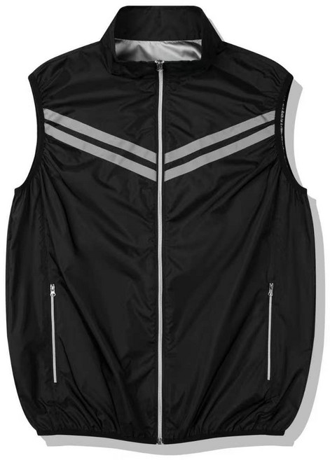 夏季空調服 無袖馬甲 降溫, 1個, 黑色單衣（不含配件）4XL  190-220
