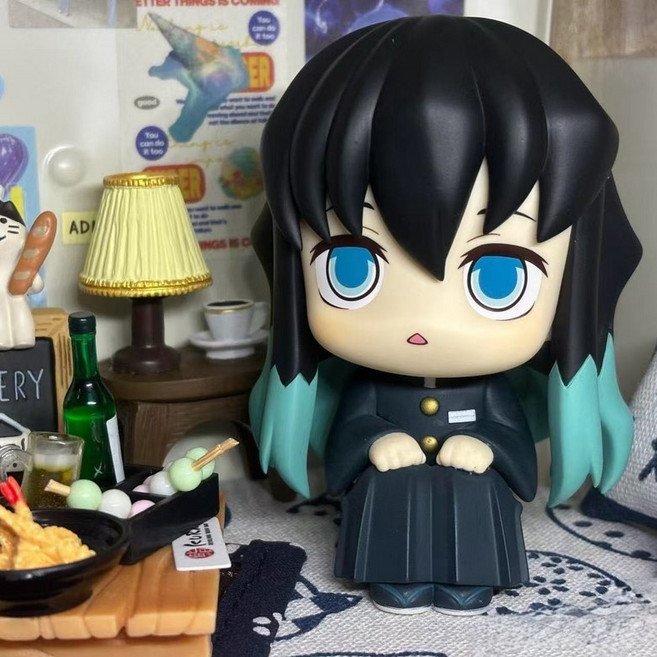 귀멸의 칼날 피규어 룩업 토키토 무이치로 토미오카 기유 앉은 버전, 무이치로 기유 세트, 기준, 1개