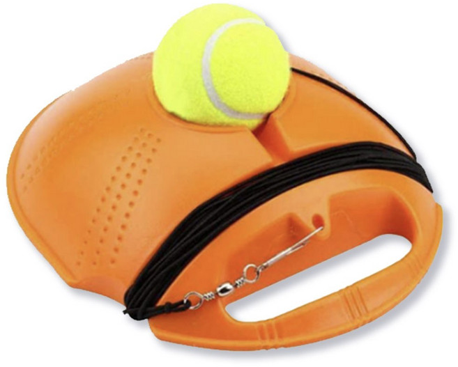 배곧스포츠 로프고정 셀프 테니스 연습기, 오렌지