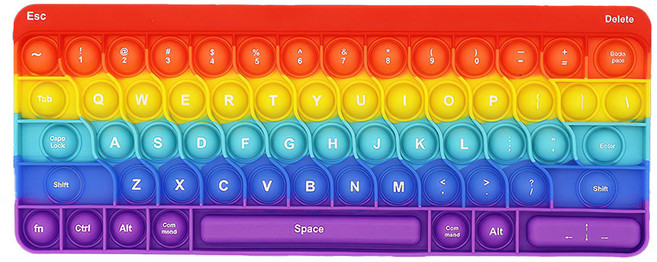 푸쉬팝 팝잇 대형 게임보드 실리콘 뽁뽁이 레인보우 피젯토이 B1126, 단품, 단품