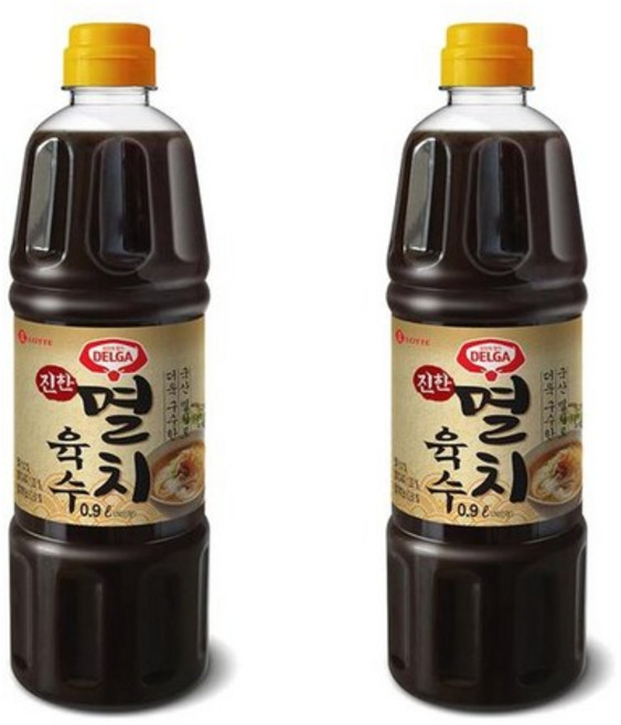 롯데웰푸드 델가 진한 멸치육수 900ml 2개