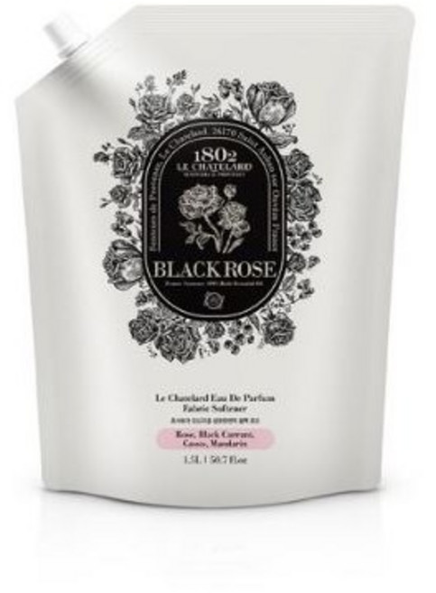 르샤트라1802 오드퍼퓸 섬유유연제 블랙로즈 리필, 1.5L, 4개