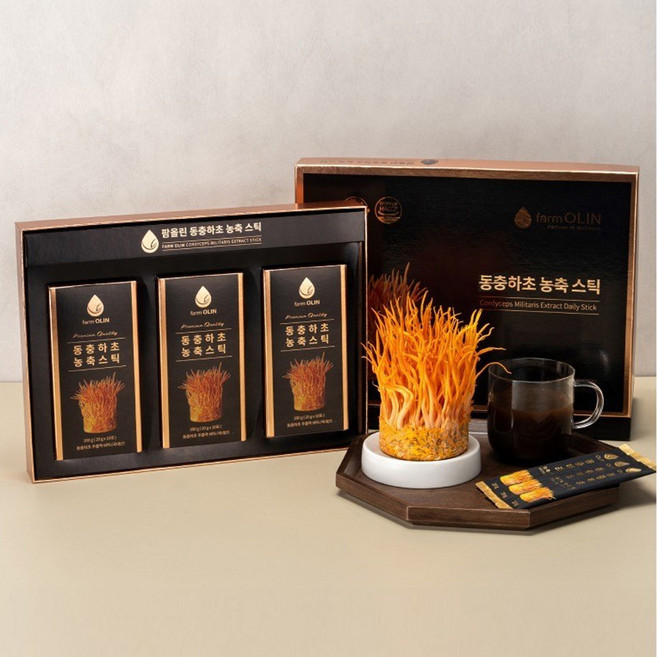 귀리 먹은 동충하초 고 농축스틱 20gX30개 600g 프리미엄 동충하초 선물, 1세트