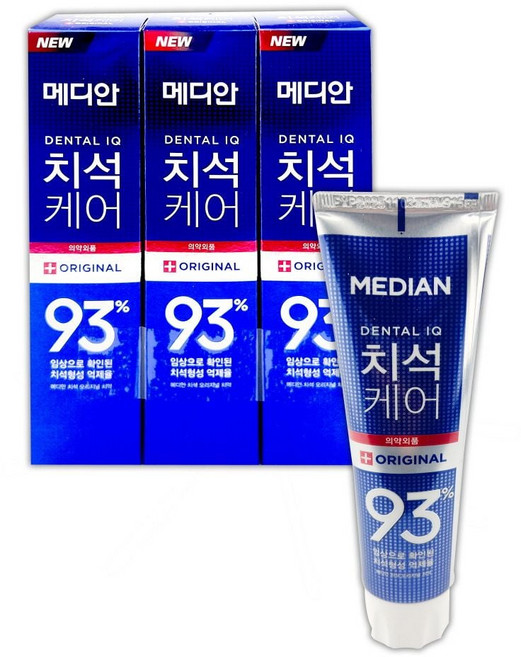 메디안 오리지널 치약 120g 3P - O 치아 오리지날 메디안 구강 케어 제거 구취 dew+090LH, 3개