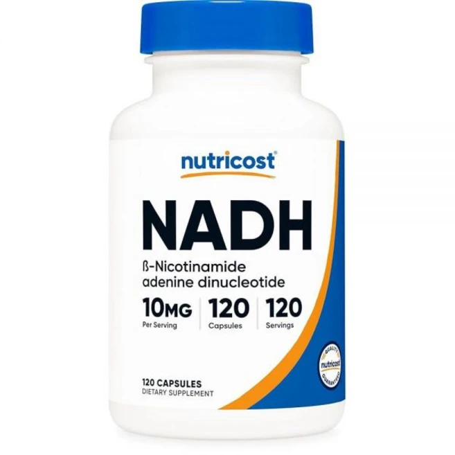 Nutricost NADH 10mg Per Serving 120 CAP 모자sules - B-NicotinaMID 미드e Adenine Dinucleotide Vegan G, Nutricost NADH 10mg Per Servin, 1개, 120정 - 쿠팡