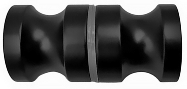 리빙로드 샤워부스 유리문 양면 손잡이 (B타입), 1개, 블랙