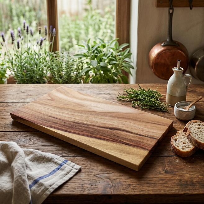 나무도마 원목 우드 향균 천연 플레이팅 국산, 1개, 캄포나무