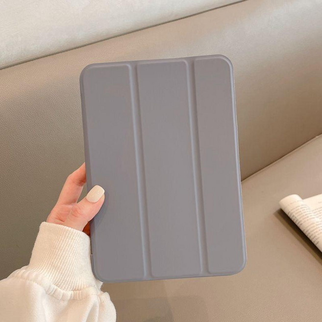 ipad 11吋 三折保護殼 適用於 Air 4/5/6/7/8 M2/M3/M4 保護套 薰衣草灰色, 三折皮套-薰衣草灰, 1個