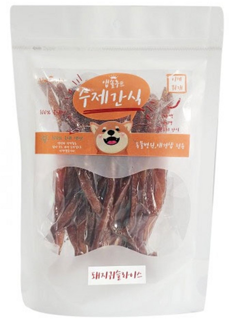 앱솔루트 수제간식 - 돼지귀 슬라이스 80g, 1개