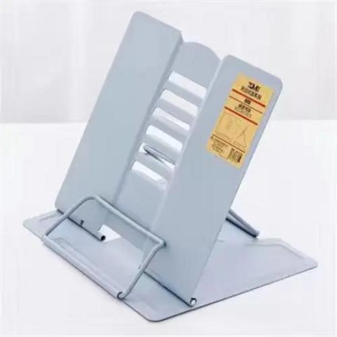 독서대 독서용스탠드 책거치대 상 금속 독서 받침대 조절 가능한 요리 문서 홀더 휴대용, Gray-basic