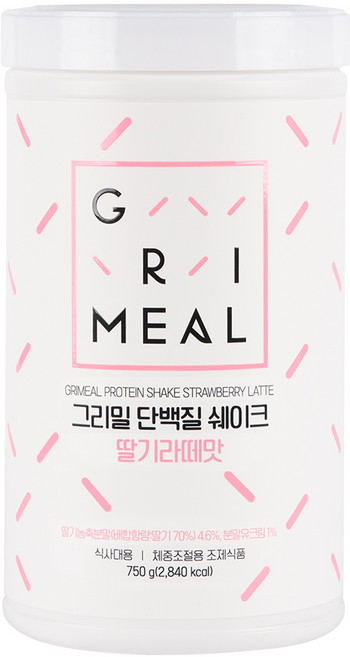 그리밀 단백질쉐이크 딸기라떼맛, 750g, 1개