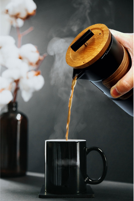 홈카페 프렌치프레스(450mL) 커피프레스 커피추출 커피드리퍼 우유거품기 도자기소재 세라믹, 1개