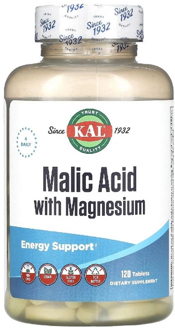 KAL 마그네슘이 함유된 말릭 애시드 120정, 1개 - 쿠팡