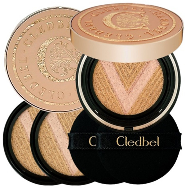 끌레드벨 리프팅 쿠션 글로우 파워 리프트 브이 본품(로즈골드)+리필 2개, 21호  본품(로즈골드)+리필 2개, 1개