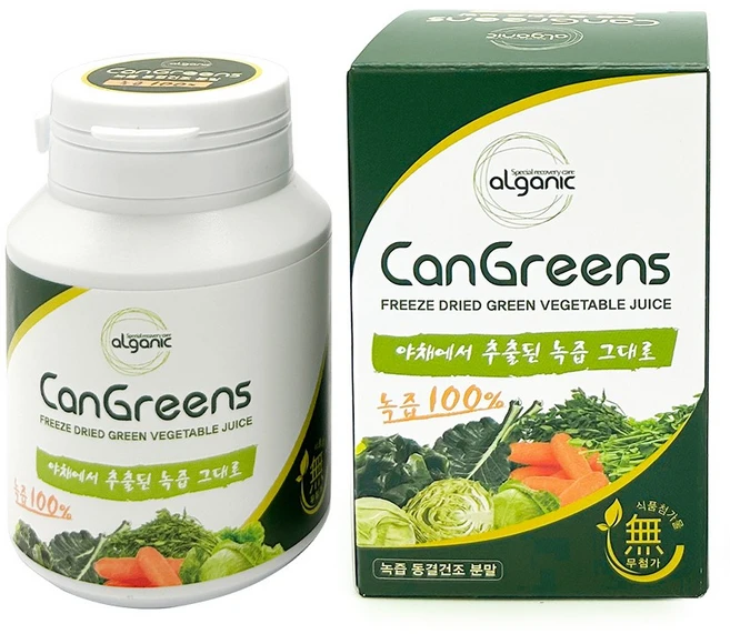 엘가닉 캔그린스 - 그냥야채분말 아닌 100% 녹즙분말, 1개, 45g - 쿠팡