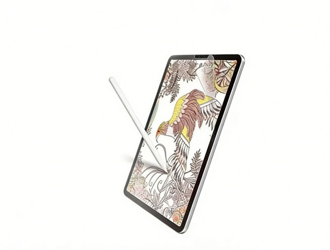 iPad類紙膜 磁吸可拆卸 肯特紙 精細膜 書寫膜, 1個, 黏貼款, 透明