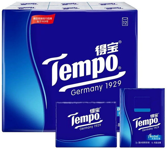 템포 여행용 티슈 휴대용 미니 포켓 7매 무향 4겹 대용량 72팩 휴지, 1개, P. 무향료 12개입