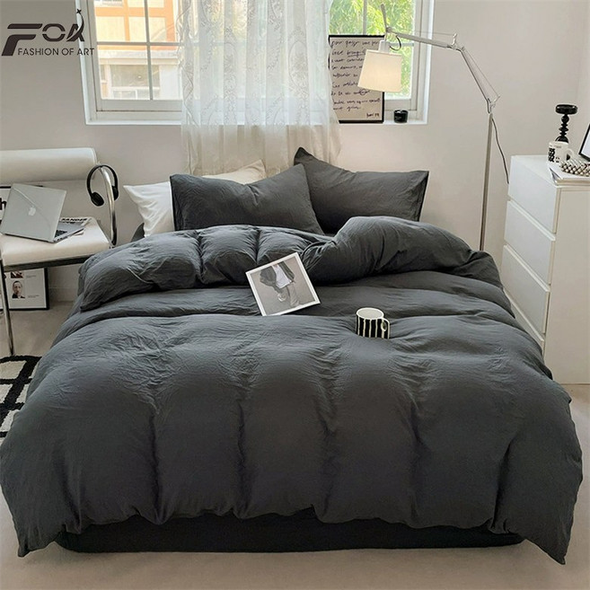 FOA 클래식 심플 호텔식 침구 세트 사계절 고급 부드러운 이불커버