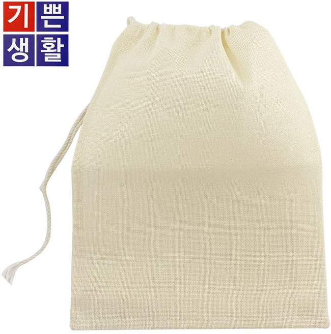 국산 천연 삼베주머니대 27x32 면보 거름망 육수망, 1개