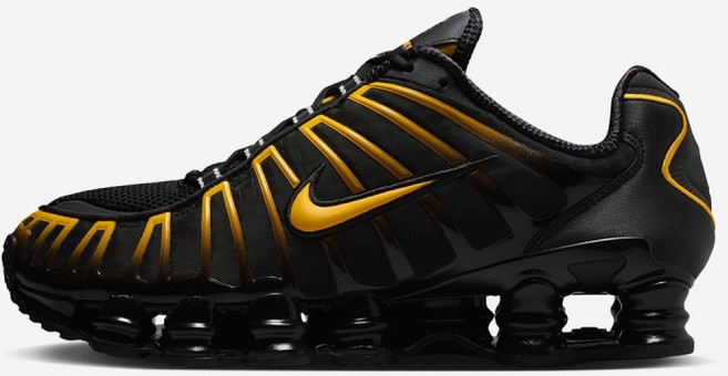 [국내매장 정품] 나이키 샥스 TL 블랙/유니버시티 골드_AV3595-013 운동화 스니커즈