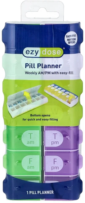 이지 도즈 알약 플래너 주간 오전/오후용 간편한 기입 방식 1개입 EZD-67705 - 쿠팡