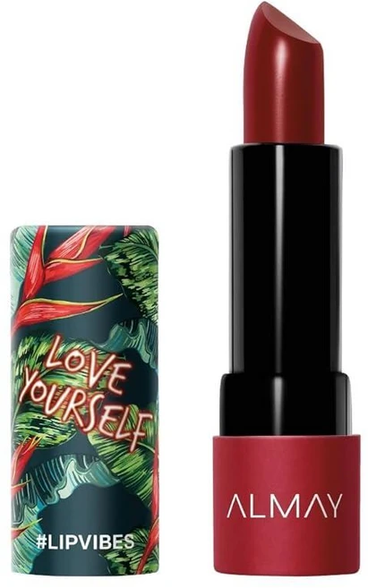 Almay Lip Vibes 립스틱 비타민 E 오일 및 시어 버터 함유 매트 피니시 저자극성 Eat Cake 4g(0.14온스), 014 Love Yourself - 쿠팡