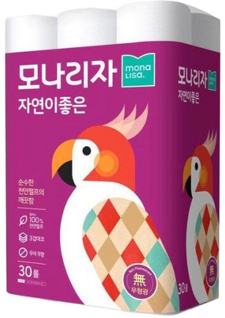 두루마리휴지 먼지없는 엠보싱 화장지 4겹 30m 30롤 화장지 30롤, 1롤, 30개