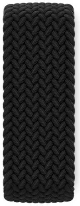 애플워치 브레이드 솔로 루프 전기종 호환 스포츠 스트랩 밴드, 44.45.46.49mm(3이하 42mm호환), M, 블랙