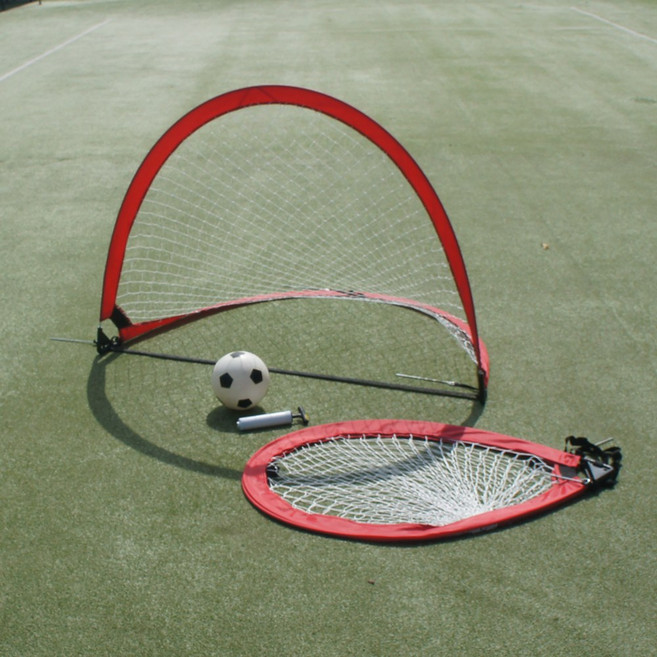 프로맥스 초간편 원터치 폴업 축구골대 5219A 레드 2개 1세트